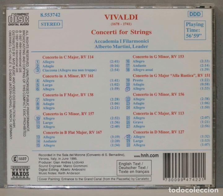 CDs de m&uacute;sica: CD. CONCERTI FOR STRINGS. VIVALDI. MARTINI - Foto 2