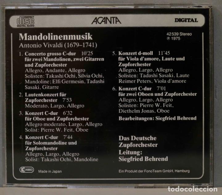 CDs de m&uacute;sica: CD. Siegfried Behrend. Mandolinen-musik. VIVALDI - Foto 2