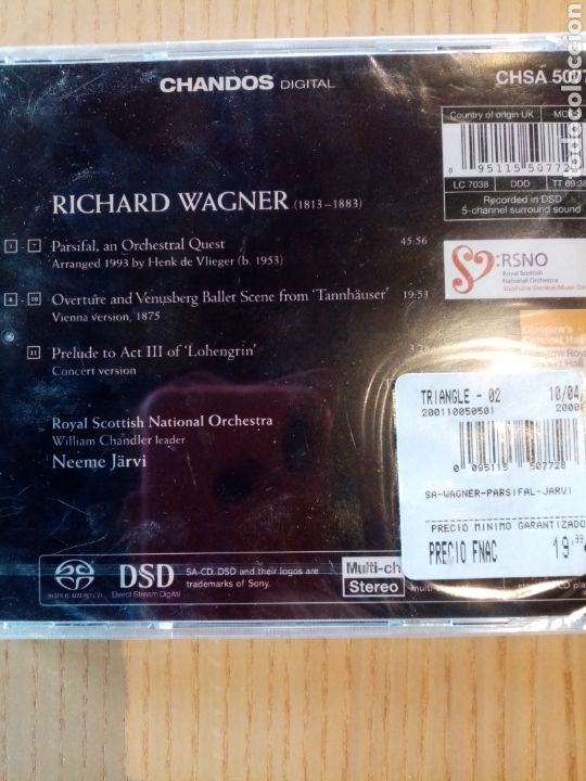 CDs de m&uacute;sica: WAGNER - PARSIFAL - CD SUPER AUDIO - Foto 2