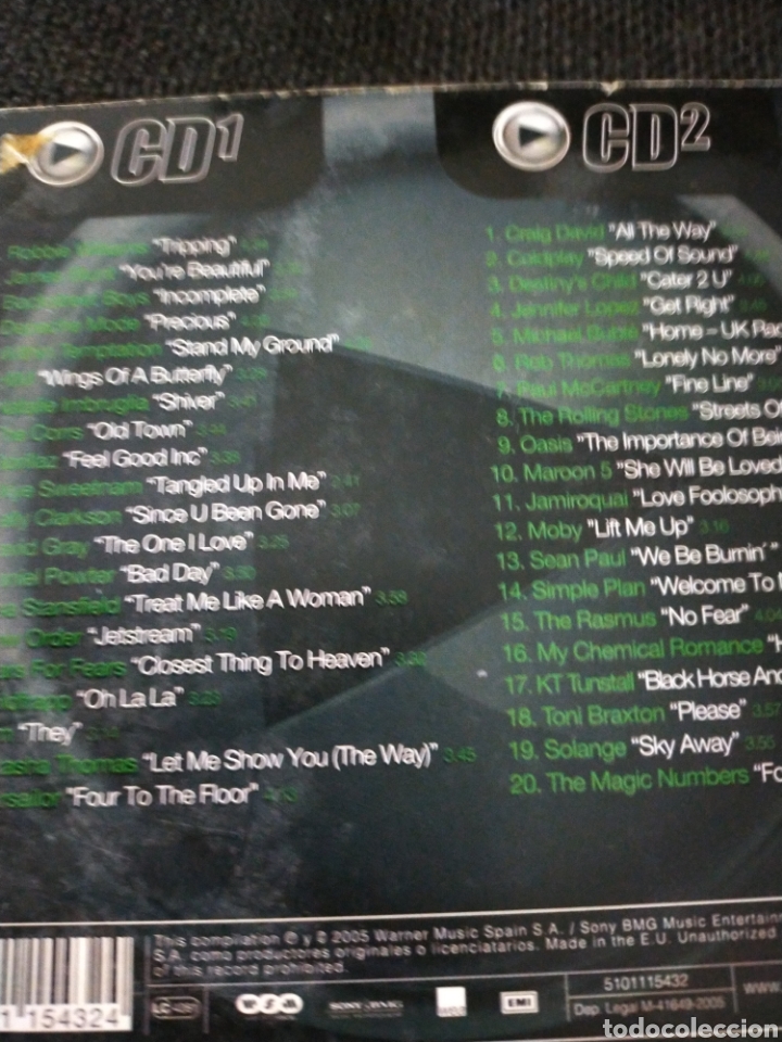CDs de m&uacute;sica: PLAY CD DOBLE LOS &Eacute;XITOS INTERNACIONALES DEL A&Ntilde;O - Foto 4