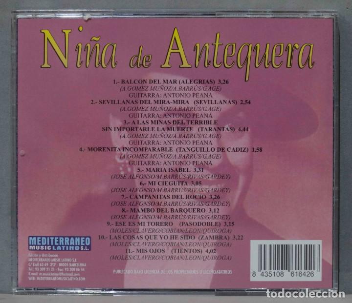 CDs de m&uacute;sica: CD. Ni&ntilde;a De Antequera. Sus Mejores Exitos - Foto 2