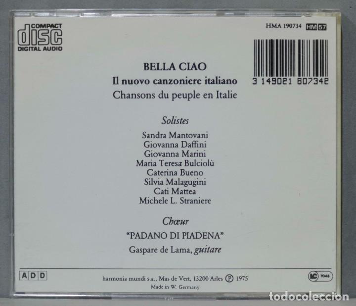 CDs de m&uacute;sica: CD. Bella Ciao. Chansons Du Peuple En Italie - Foto 2