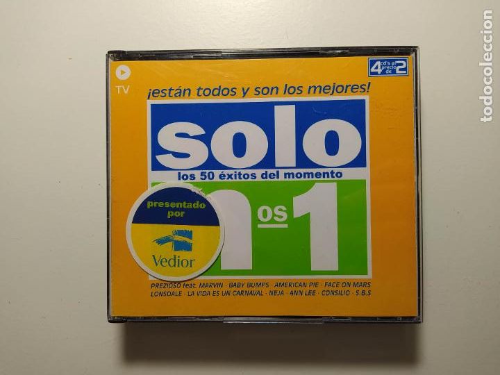 CDs de m&uacute;sica: SOLO N&ordm; 1 LOS 50 &Eacute;XITOS DEL MOMENTO. 4 CDS. TDKCD304 - Foto 1