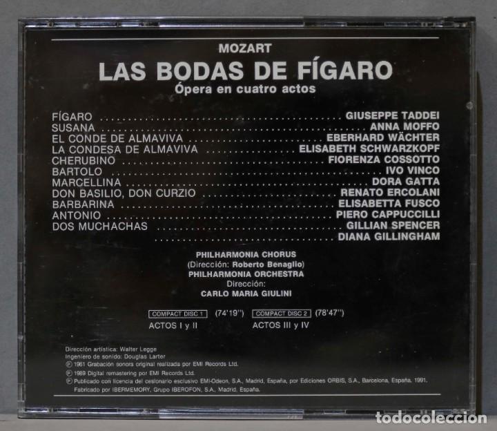 CDs de m&uacute;sica: 2 CD. Las Bodas de F&iacute;garo. MOZART. GIULINI - Foto 2