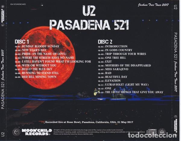 CDs de m&uacute;sica: 2 CDs - U2 - Pasadena 521 - Live 2017 - Foto 2
