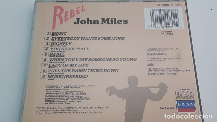 CDs de m&uacute;sica: CD JOHN MILES - REBEL - ED.USA - Foto 3
