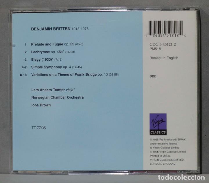 CDs de m&uacute;sica: CD. Brown. Lachryma e.Frank Bridge Variations. Simple Symphony. BRITTEN - Foto 2