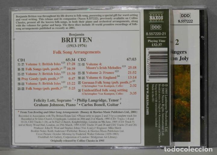 CDs de m&uacute;sica: 2 CD. Benjamin Britten. The Folk Songs - Foto 2