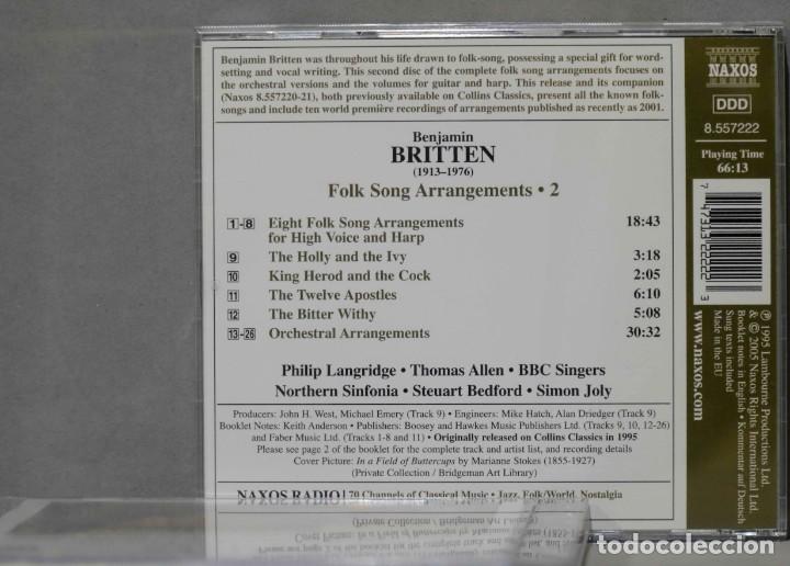 CDs de m&uacute;sica: 2 CD. Benjamin Britten. The Folk Songs - Foto 4