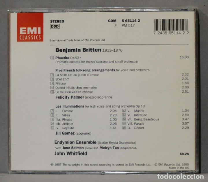CDs de m&uacute;sica: CD. BRITTEN. PHAEDRA. LES ILLUMINATIOS. WHITFIELD - Foto 2