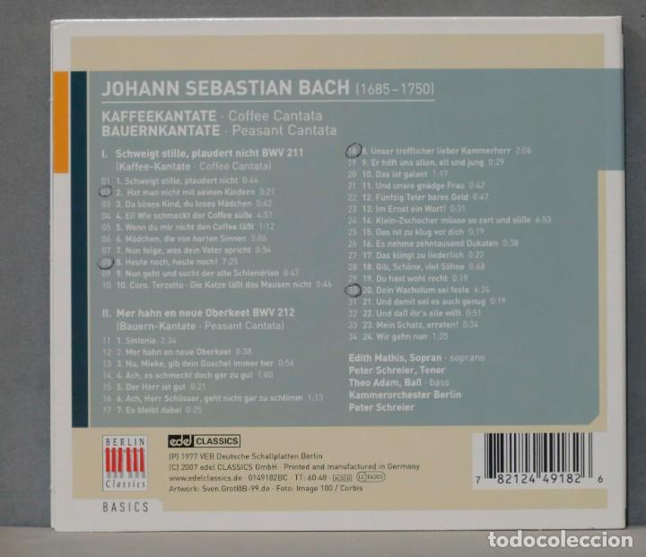 CDs de m&uacute;sica: CD. COFFEE CANTATA. PEASANT CANTATA. BACH - Foto 2