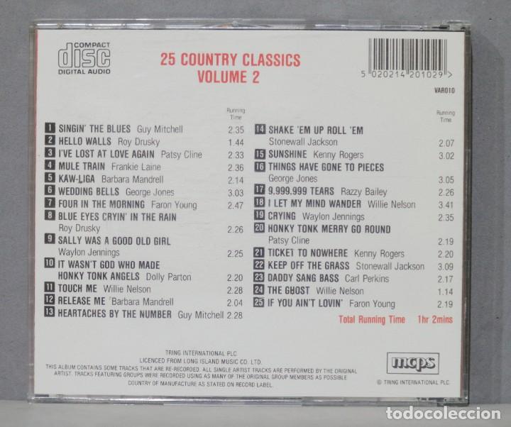 CDs de m&uacute;sica: CD. 25 COUNTRY CLASSICS. VOL 3 - Foto 2