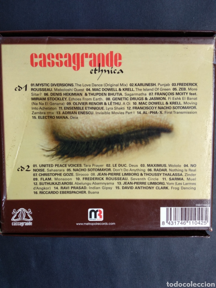 CDs de m&uacute;sica: *CASSAGRANDE, ETHNICA, 2002 - Foto 2