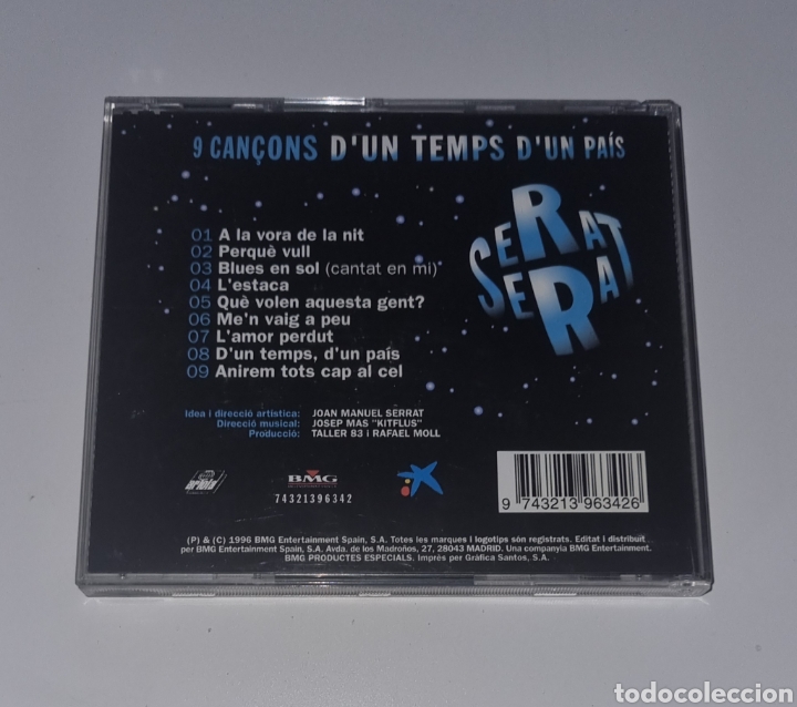 CDs de m&uacute;sica: SERRAT / CD / 9 CAN&Ccedil;ONS DUN TEMPS DUN PAIS - Foto 3