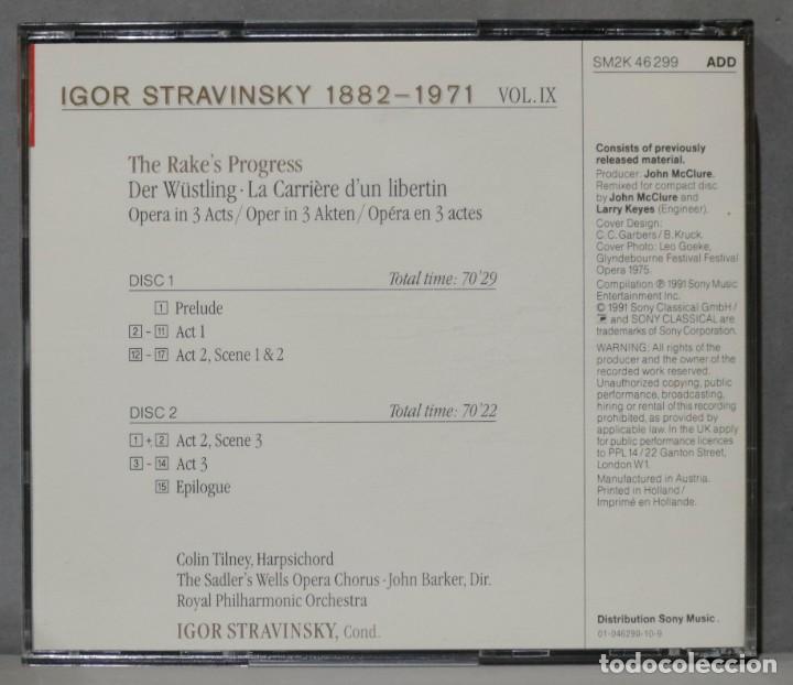 CDs de m&uacute;sica: 2 CD. Igor Stravinsky. The Rake&acute;s Progress - Foto 2
