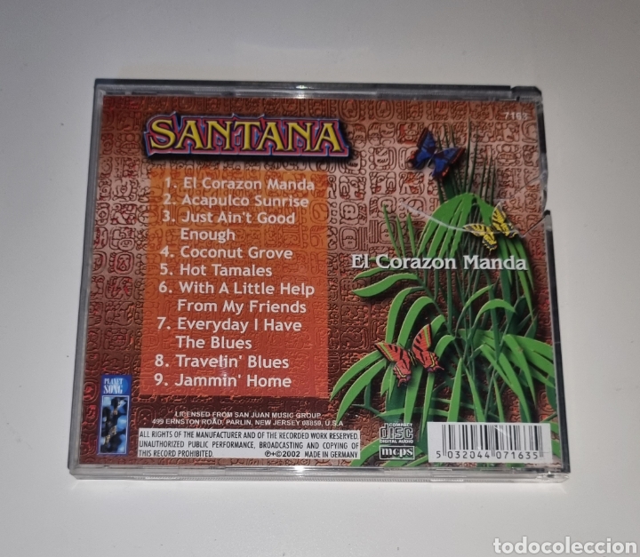 CDs de m&uacute;sica: SANTANA / CD / EL CORAZ&Oacute;N MANDA - Foto 3