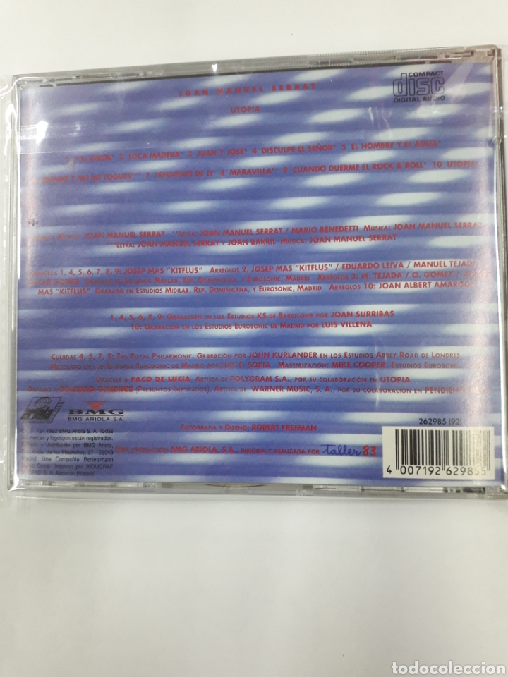 CDs de m&uacute;sica: Serrat. Utop&iacute;a. - Foto 2