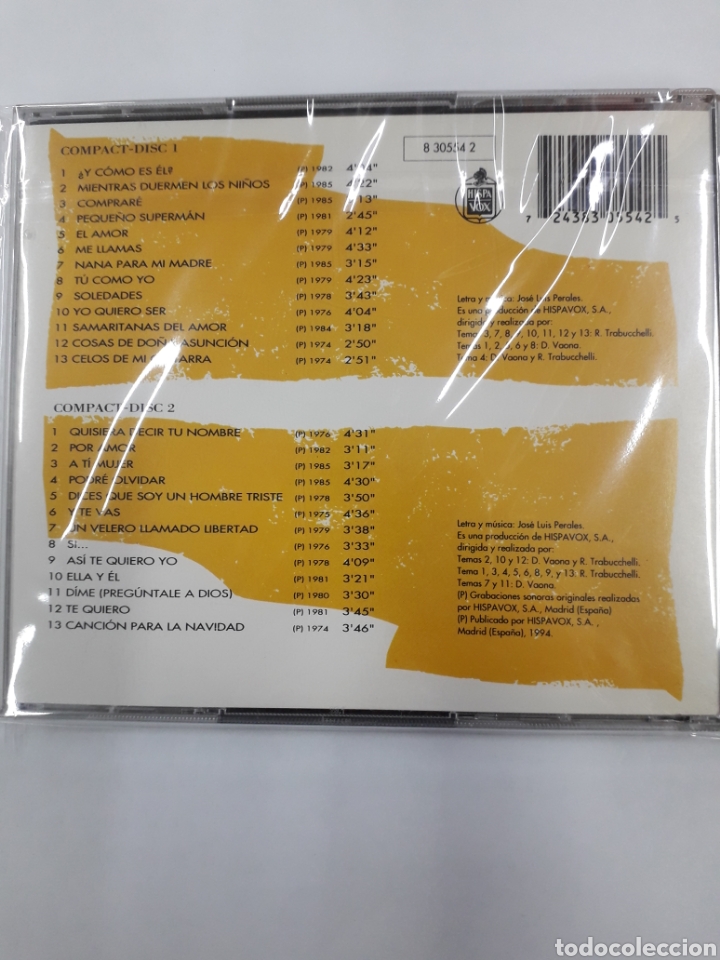 CDs de m&uacute;sica: Jos&eacute; Luis Perales. Mis Grandes &Eacute;xitos. - Foto 2