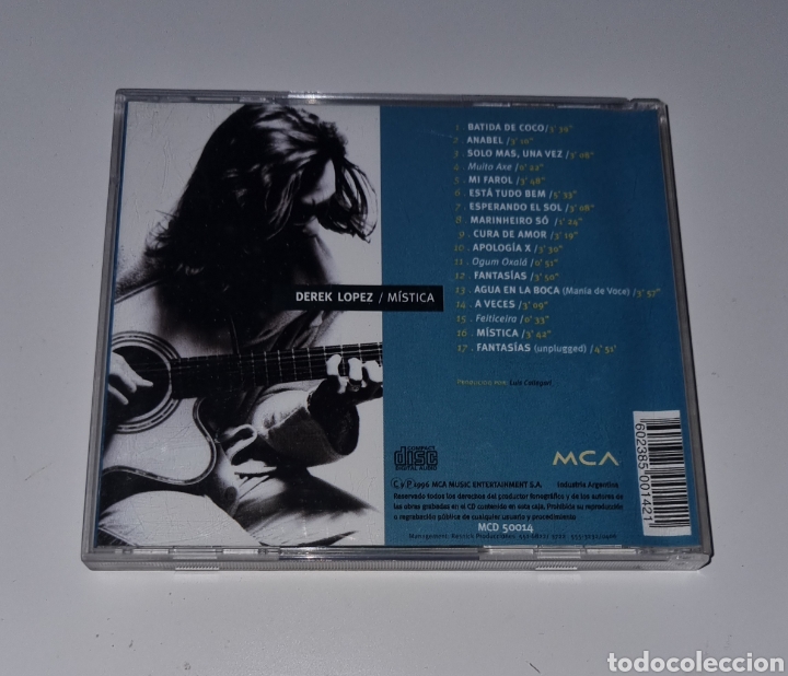 CDs de m&uacute;sica: DEREK LOPEZ / CD 1996 ARGENTINA / M&Iacute;STICA - Foto 3