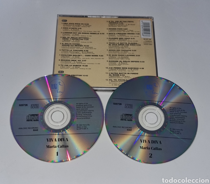 CDs de m&uacute;sica: MARIA CALLAS / 2CD / VIVA DIVA - Foto 2