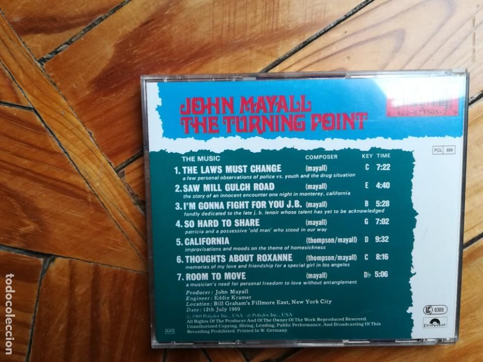 CDs de m&uacute;sica: John Mayall. The turning point. CD - Foto 2