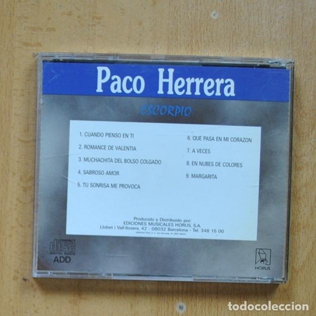 CDs de m&uacute;sica: PACO HERRERA - ESCORPIO - CD - Foto 2