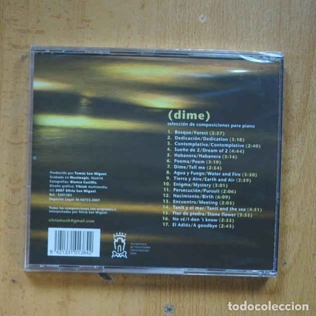 CDs de m&uacute;sica: SILVIA SAN MIGUEL - DIME - CD - Foto 2