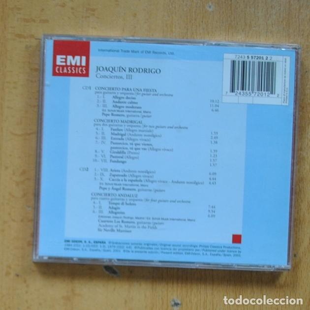 CDs de m&uacute;sica: JOAQUIN RODRIGO - CONCIERTOS III - CD - Foto 2