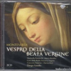 CDs de Música: MONTEVERDI: VESPRO DELLA BEATA VERGINE (2CDS) DIEGO FASOLIS NUEVO PRECINTADO. Lote 302642288