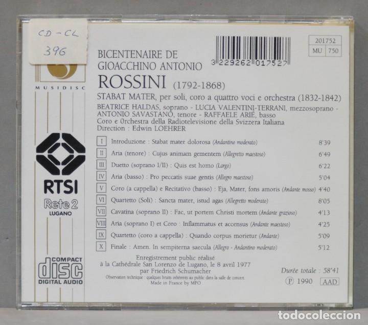 CDs de m&uacute;sica: CD. ROSSINI. STABAT MATER. Edwin Loehrer - Foto 2