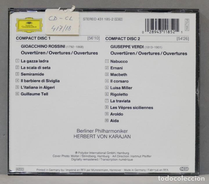 CDs de m&uacute;sica: 2 CD. Rossini. Verdi. Ouvert&uuml;ren - Foto 2