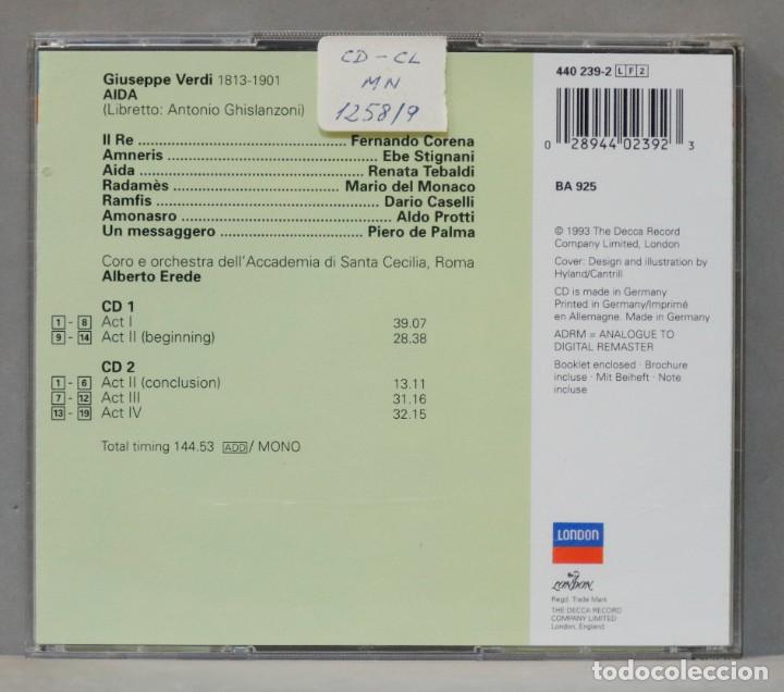 CDs de m&uacute;sica: 2 CD. VERDI. Erede. Aida - Foto 2