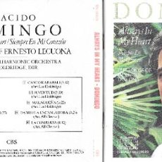 CDs de Música: PLÁCIDO DOMINGO - ALWAYS N MY HEART / SIEMPRE EN MI CORAZÓN - THE SONGS OF ERNESTO LECUONA. Lote 302719858