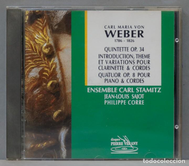 CD di Musica: CD. Quintette pour clarinette et quatuor &agrave; cordes en Si b&eacute;mol majeur, Op. 34. Fantasia adagio. WEBE