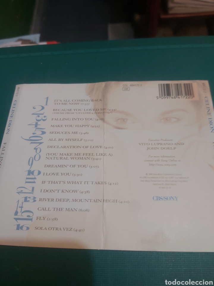 CDs de m&uacute;sica: CD CELINE DION FALLING INTO YOU 1996 - Foto 2