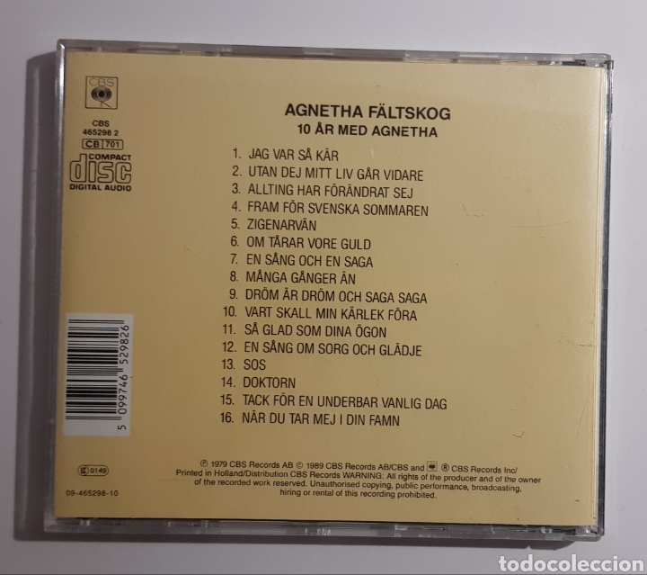 CDs de m&uacute;sica: Agnetha ABBA Tio &aring;r med Agnetha CD - Foto 2