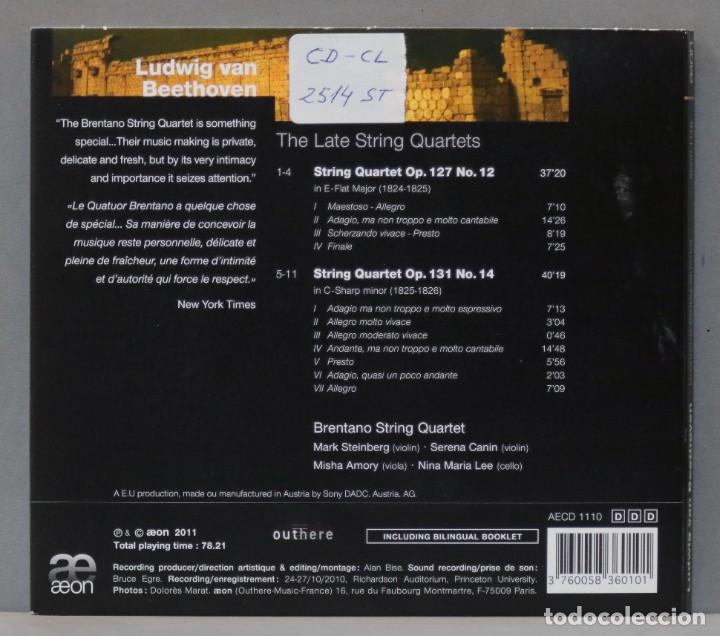 CDs de m&uacute;sica: CD. Beethoven. Brentano String Quartet. The Late String Quartets Op. 127 & Op. 131 - Foto 2