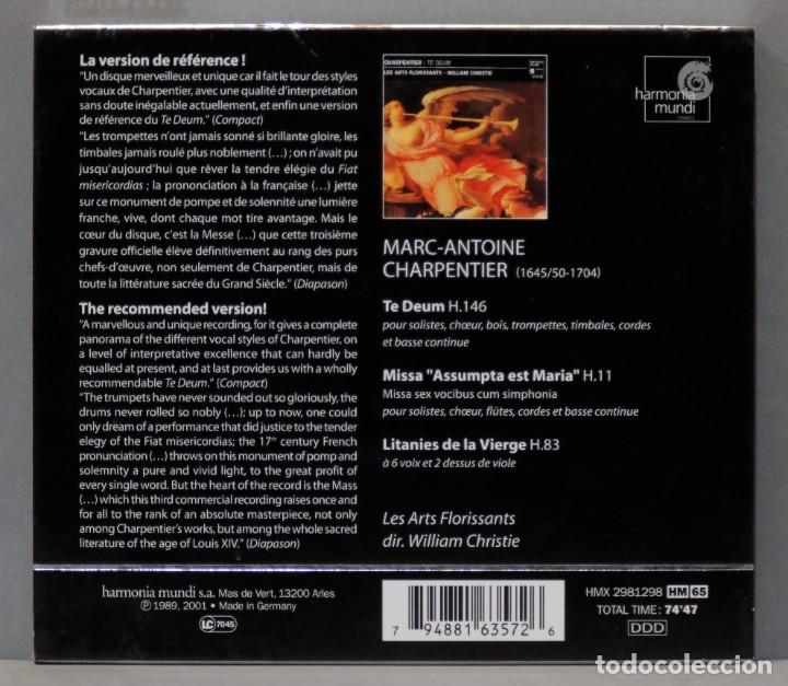 CDs de m&uacute;sica: CD. Charpentier. William Christie. Te Deum - Foto 2