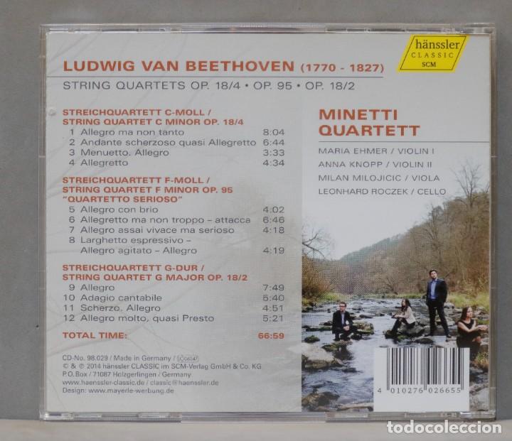 CDs de m&uacute;sica: CD. Beethoven. Cuartetos de cuerda. MINETTI QUARTETT - Foto 2