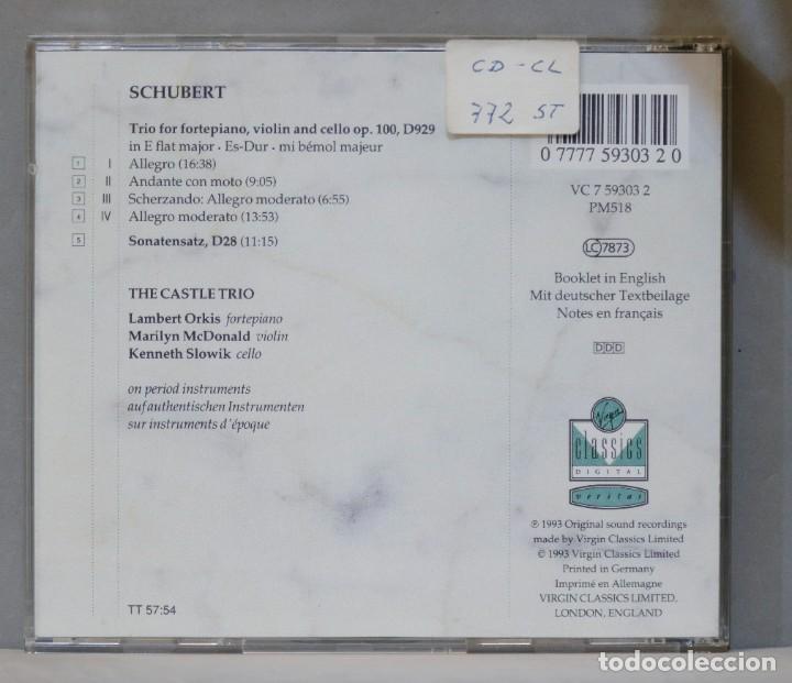 CDs de m&uacute;sica: CD. SCHUBERT. D 929 D 28. THE CASTLE TRIO - Foto 2