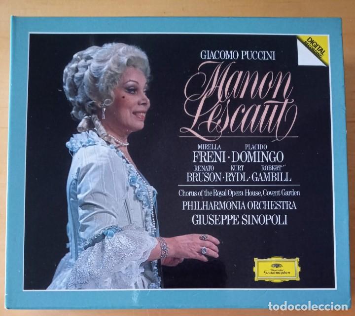 CDs de Música: PUCCINI MANON LESCAUT FRENI DOMINGO PHILARMONIA ORCHESTRA GIUSEPPE SINOPOLI - Foto 1 - 303043633