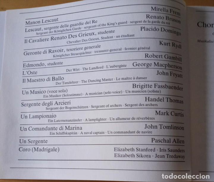 CDs de Música: PUCCINI MANON LESCAUT FRENI DOMINGO PHILARMONIA ORCHESTRA GIUSEPPE SINOPOLI - Foto 9 - 303043633