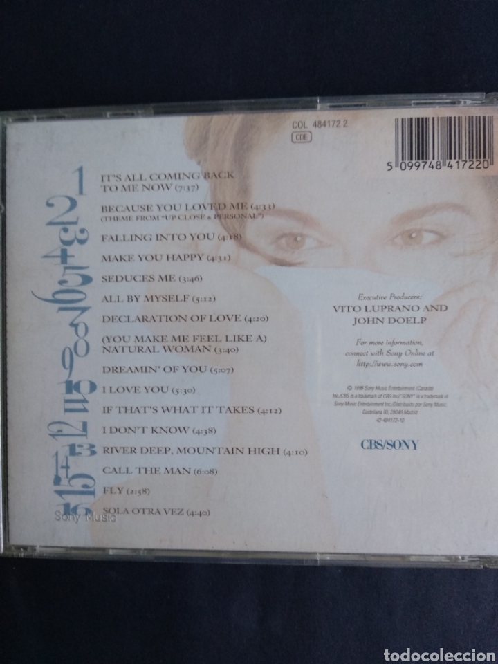 CDs de m&uacute;sica: *CELINE DION, FALLING INTO YOU, CBS, 1996 - Foto 2