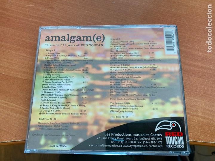 CDs de Música: AMALGAM (E) 10 ANS DE RED TOUCAN 2 x CD 22 TRACK (CDIB21) - Foto 3 - 303317513