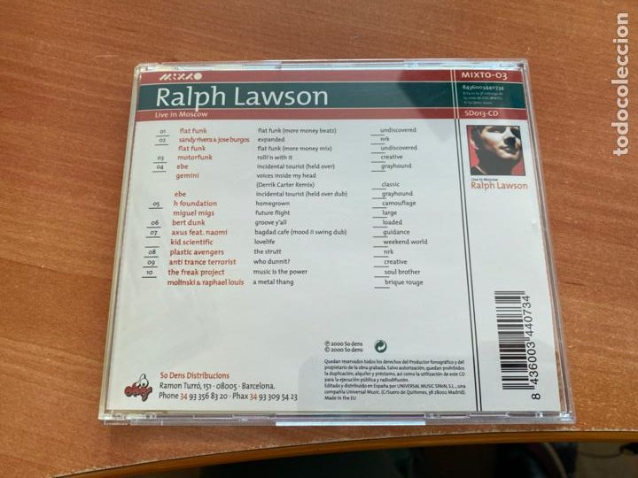 CDs de Música: RALPH LAWSON (LIVE IN MOSCOW) CD 10 TRACK (CDIB21) - Foto 3 - 303317928