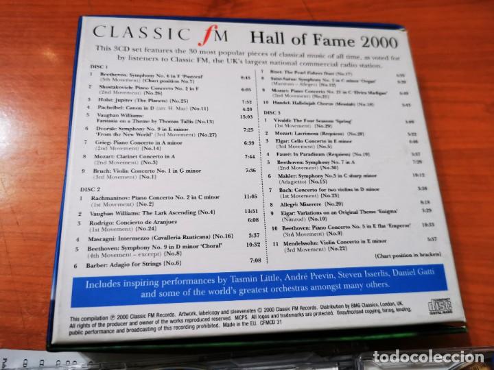 CDs de Música: CLASSIC FM Hall of fame 2000 BOX SET 3 CD + FOLLETO DEL AÑO 2000 EU CONTIENE 30 TEMAS - Foto 4 - 303444733