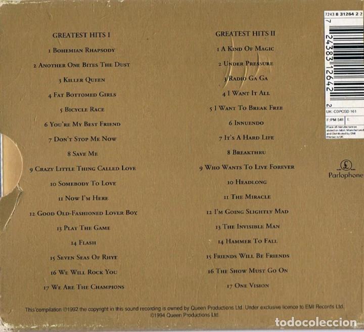 CDs de m&uacute;sica: QUEEN &uml; GREATEST HITS I & II&uml; - Foto 3