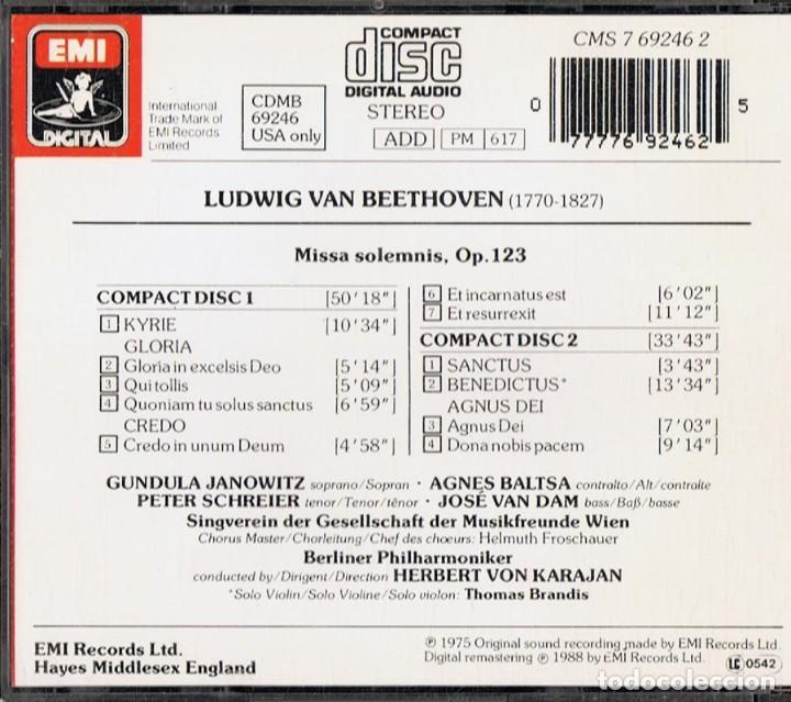CDs de m&uacute;sica: BEETHOVEN: MISSA SOLEMNIS - Foto 2