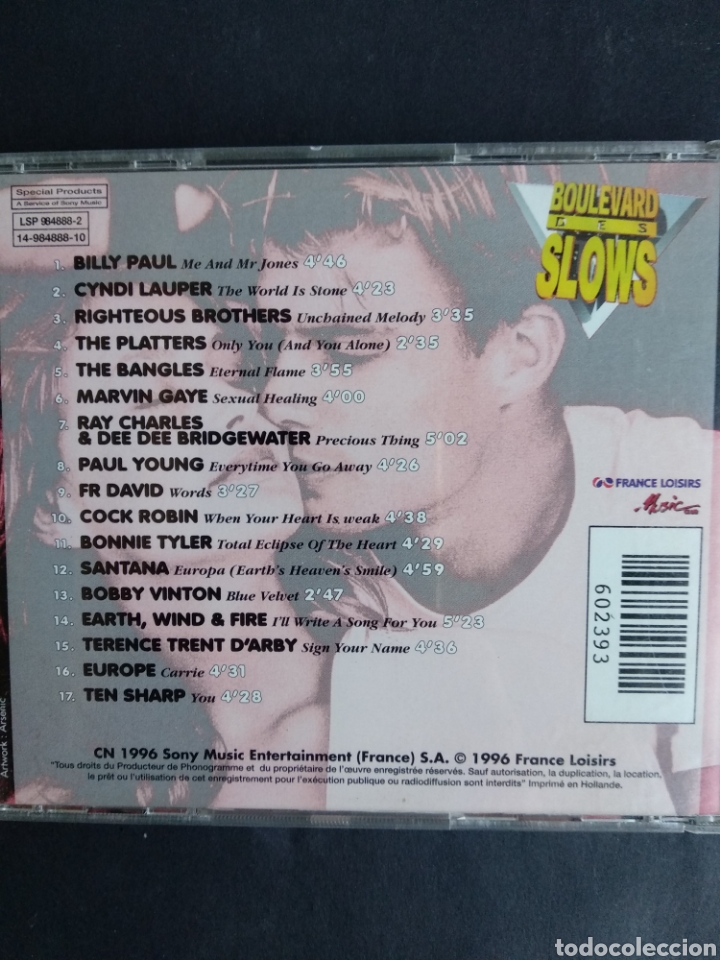 CDs de m&uacute;sica: *BOULEVARD DES SLOWS, SONY, 1996 - Foto 2