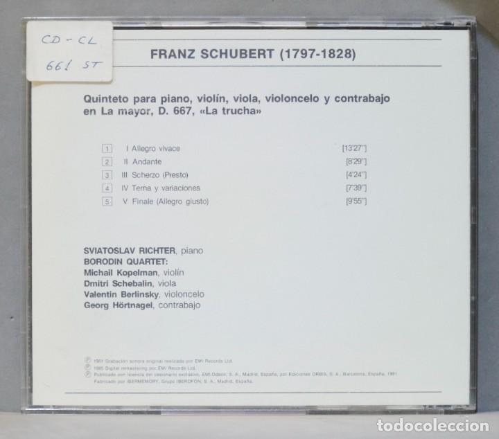 CDs de m&uacute;sica: CD. SCHUBERT. QUINTETO EN LA MAYOR. RICHTER - Foto 2